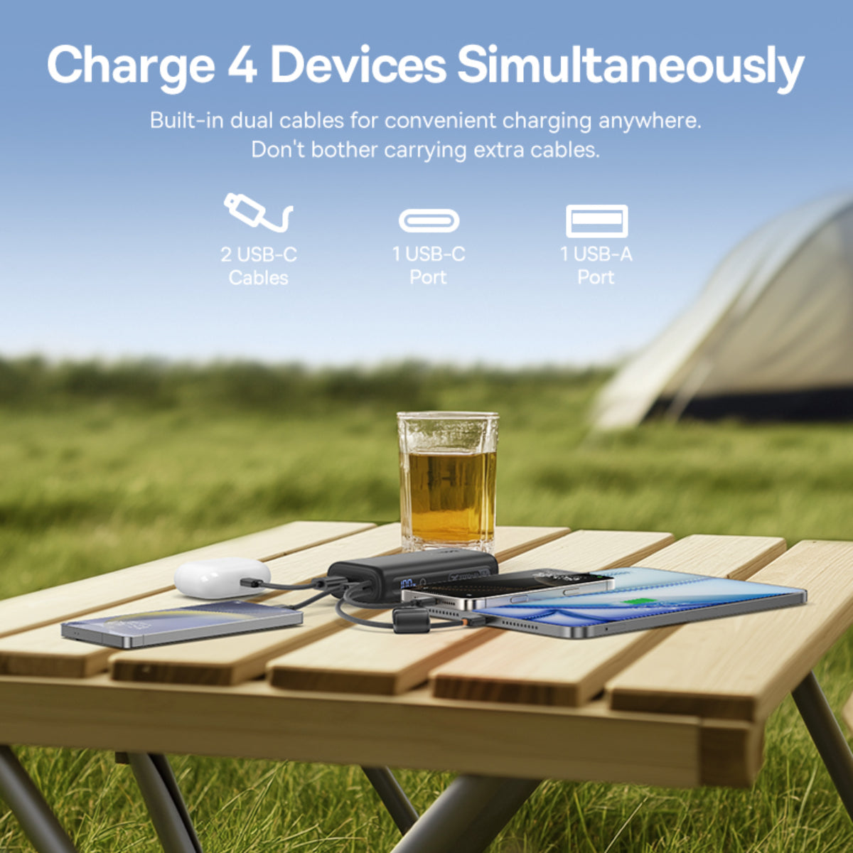 Baseus EnerFill FC41 Power Bank with Dual Built-in Cables 10000mAh 67W - Image 8