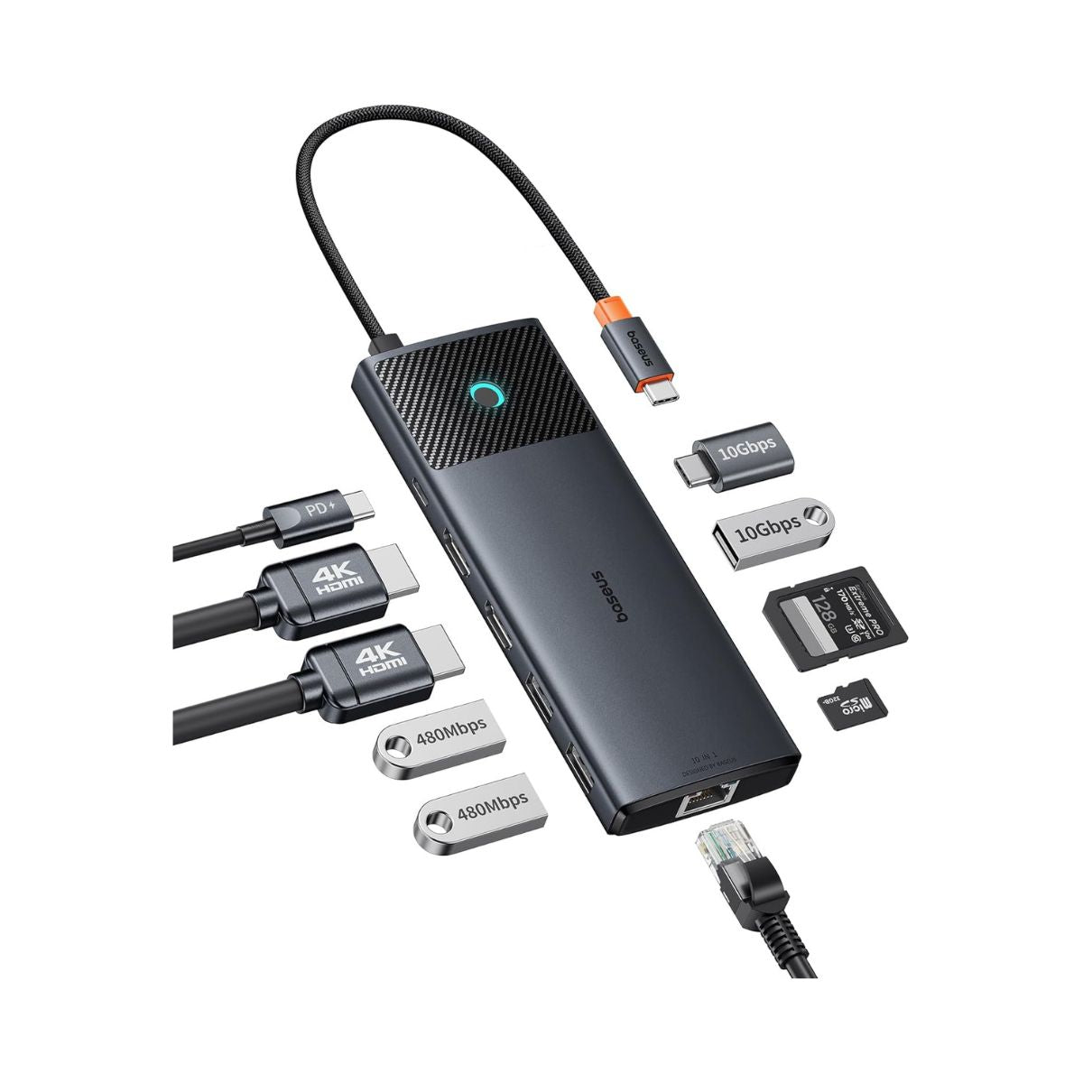 Baseus Metal Gleam Series II 10-in-1 USB HUB - Image 3