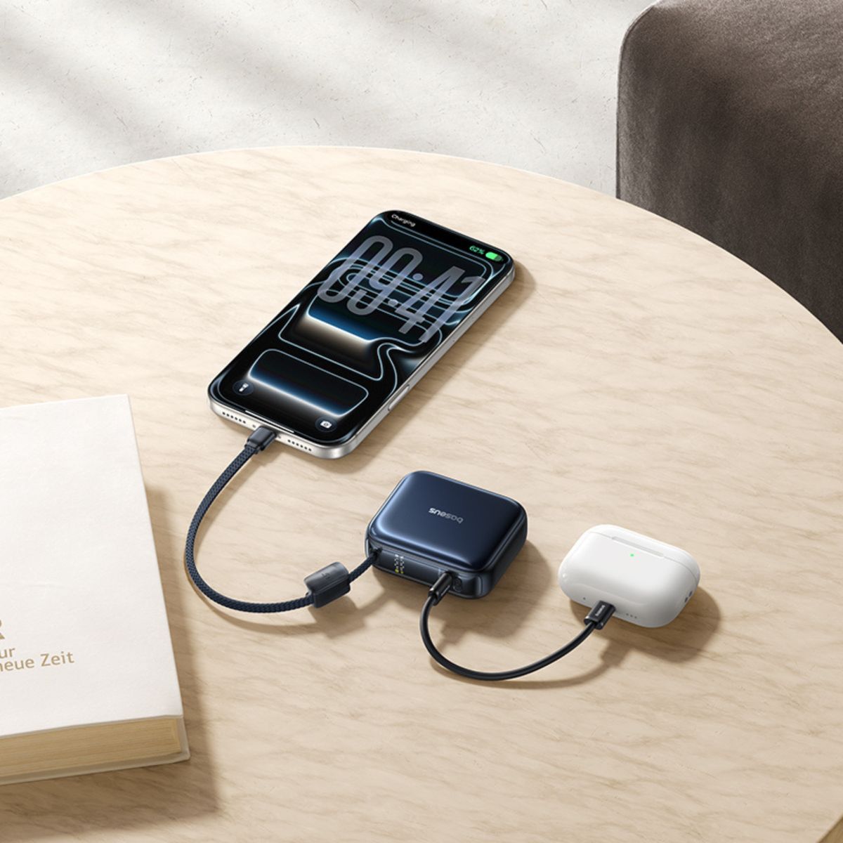 Baseus PicoGo AC22 Ultra Mini Power Bank with Built-in Cable 10000mAh 45W - Image 6