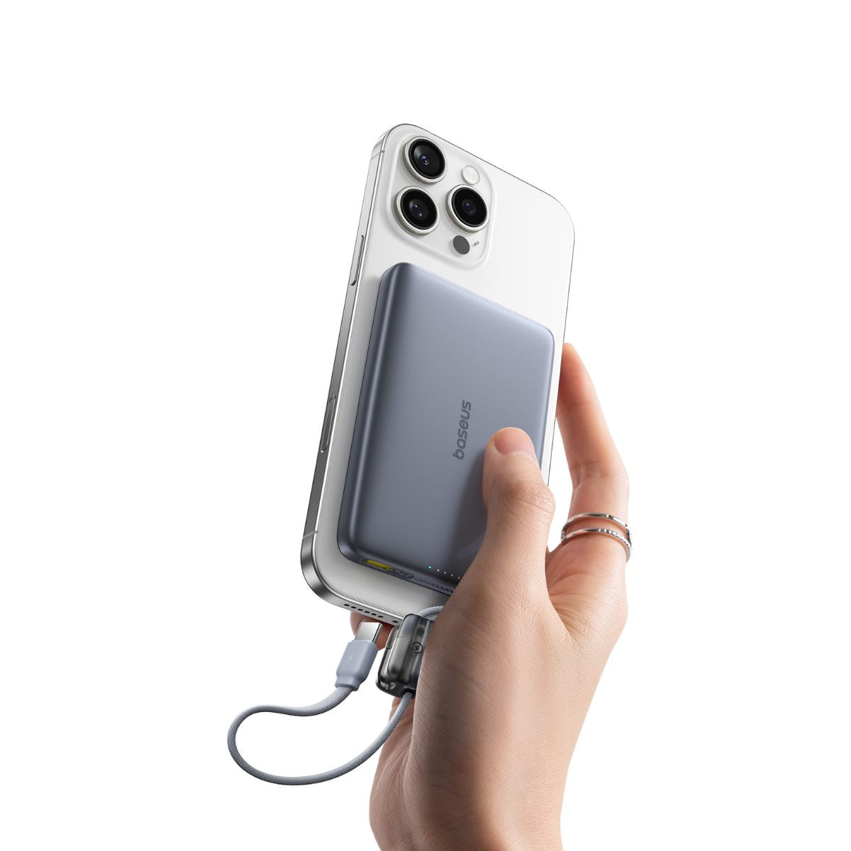Baseus PicoGo AM41 Magnetic Power Bank with Built-in Cable 10000mAh 27W - Image 8